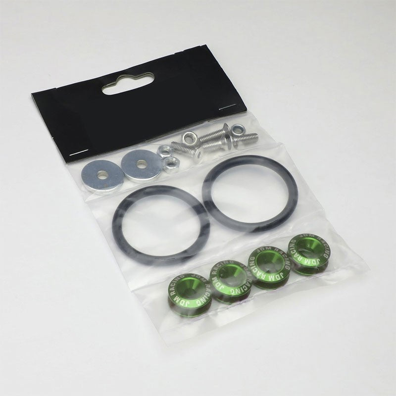 4Pcs Green Rivet Quick Release Fasteners Bolt for Bumper/Fender/Hatch/Lip/Trunk-Exterior-BuildFastCar