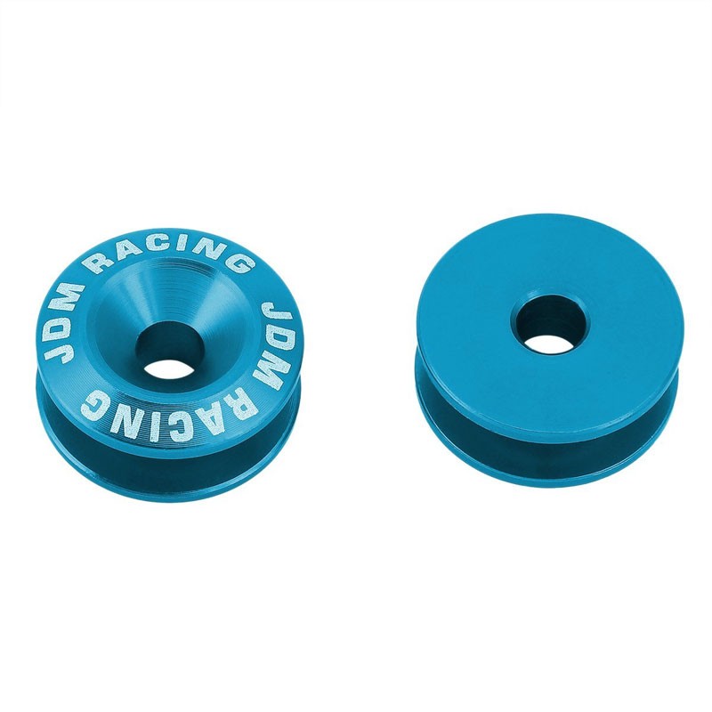 4Pcs Light Blue Rivet Quick Fasteners+Bolt+Ring for Bumper/Fender/Hatch/Lip/Trunk-Exterior-BuildFastCar