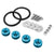 4Pcs Light Blue Rivet Quick Fasteners+Bolt+Ring for Bumper/Fender/Hatch/Lip/Trunk-Exterior-BuildFastCar