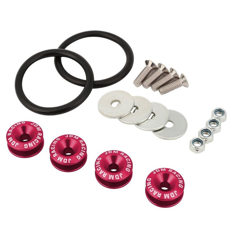 4Pcs Pink Rivet Quick Release Fasteners Bolt for Bumper/Fender/Hatch/Lip/Trunk-Exterior-BuildFastCar