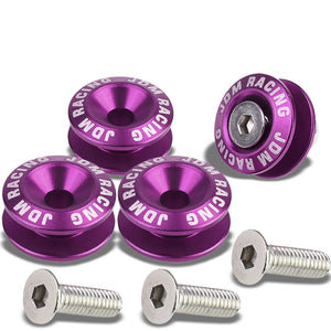 4Pcs Purple Rivet Quick Release Fasteners Bolt for Bumper/Fender/Hatch/Lip/Trunk-Exterior-BuildFastCar