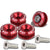 4Pcs Red Rivet Quick Release Fasteners Bolt for Bumper/Fender/Hatch/Lip/Trunk-Exterior-BuildFastCar