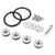 4Pcs Silver Rivet Quick Release Fasteners Bolt for Bumper/Fender/Hatch/Lip/Trunk-Exterior-BuildFastCar