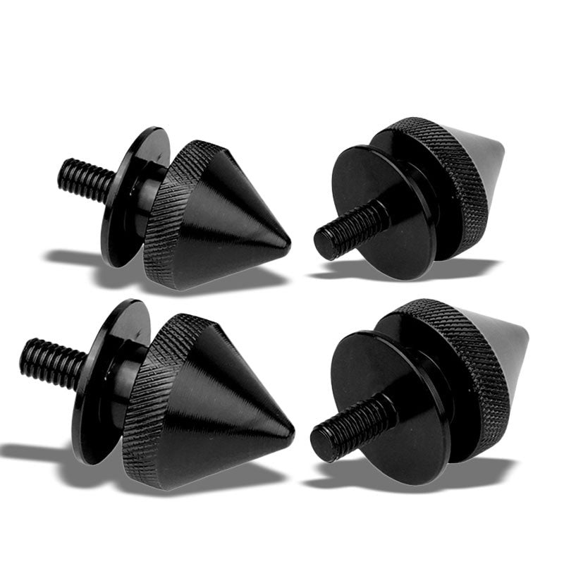 4Pcs Black Spike Quick Release Fasteners Bolt for Bumper/Fender/Hatch/Lip/Trunk-Exterior-BuildFastCar