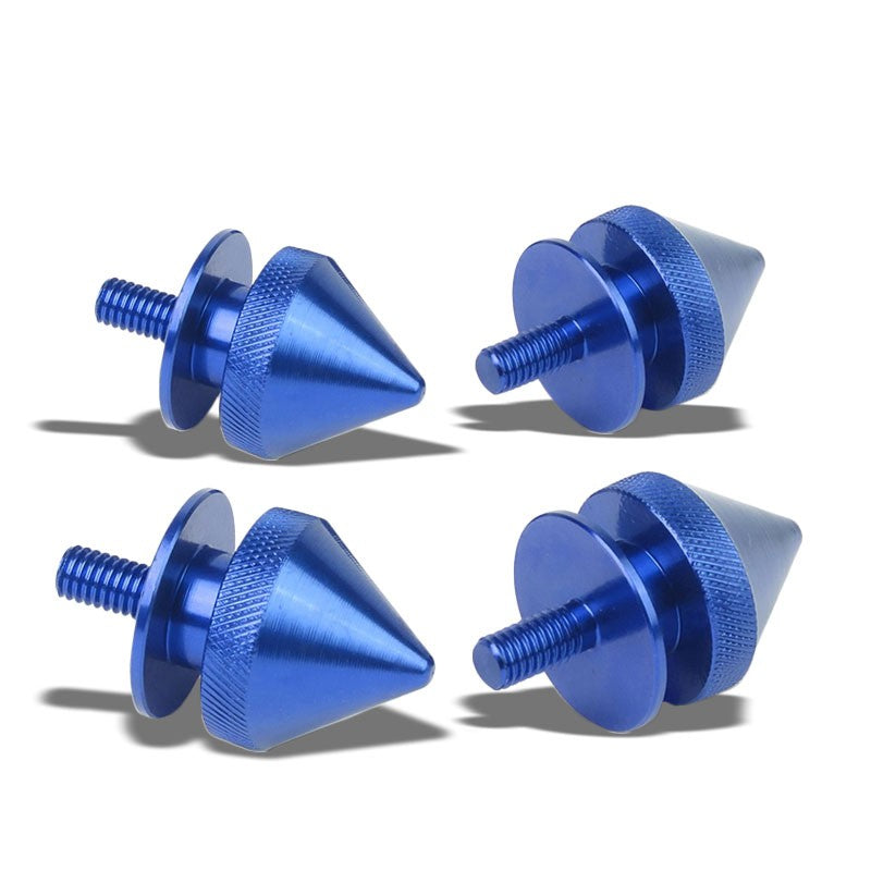 4Pcs Blue Spike Quick Release Fasteners Bolt for Bumper/Fender/Hatch/Lip/Trunk-Exterior-BuildFastCar