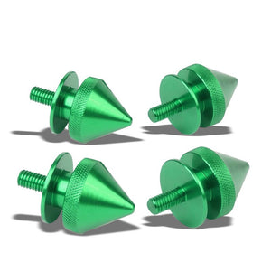 4Pcs Green Spike Quick Release Fasteners Bolt for Bumper/Fender/Hatch/Lip/Trunk-Exterior-BuildFastCar