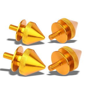 4Pcs Orange Spike Quick Release Fasteners Bolt for Bumper/Fender/Hatch/Lip/Trunk-Exterior-BuildFastCar