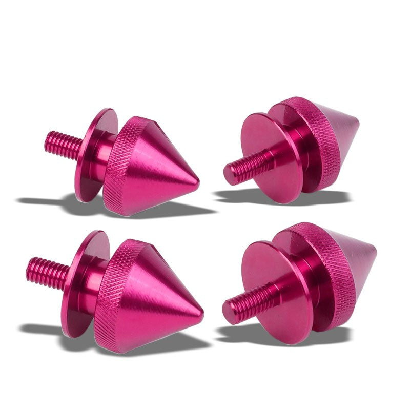 4Pcs Pink Spike Quick Release Fasteners Bolt for Bumper/Fender/Hatch/Lip/Trunk-Exterior-BuildFastCar