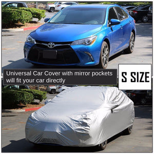 9-Layer Small Silver Peva All Weather Resist Breathable In/Out Door Car Cover-Accessories-BuildFastCar