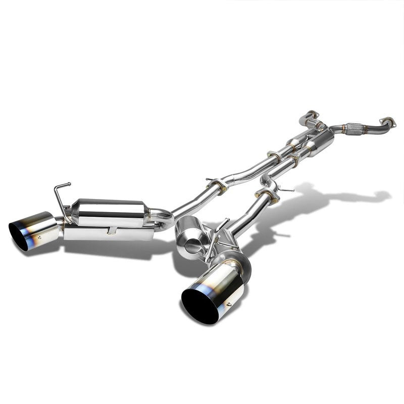 4.5" Burnt Muffler Tip Exhaust Catback System For 09-19 Nissan 370Z Z34 3.7L V6-Performance-BuildFastCar