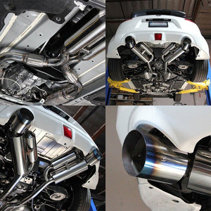 4.5" Burnt Muffler Tip Exhaust Catback System For 09-19 Nissan 370Z Z34 3.7L V6-Performance-BuildFastCar