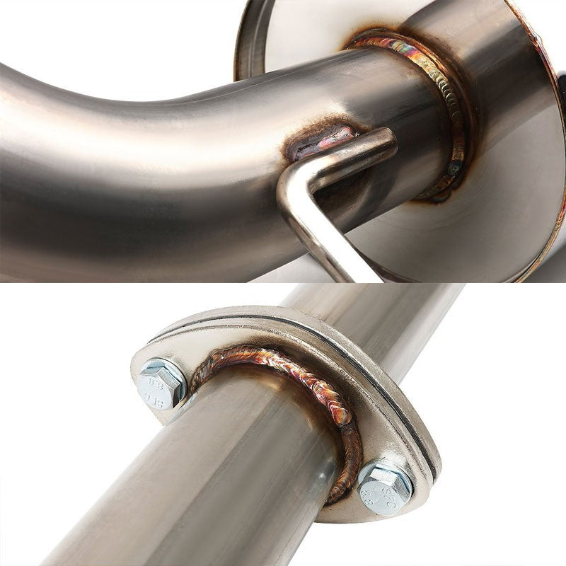 4.5" Burnt Muffler Tip Exhaust Catback System For 90-93 Acura Integra 1.7L/1.8L-Performance-BuildFastCar