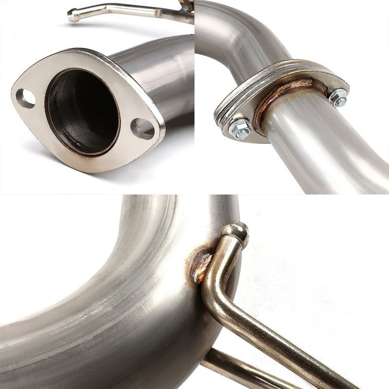 4.5" Burnt Muffler Tip Exhaust Catback System For 90-93 Acura Integra 1.7L/1.8L-Performance-BuildFastCar