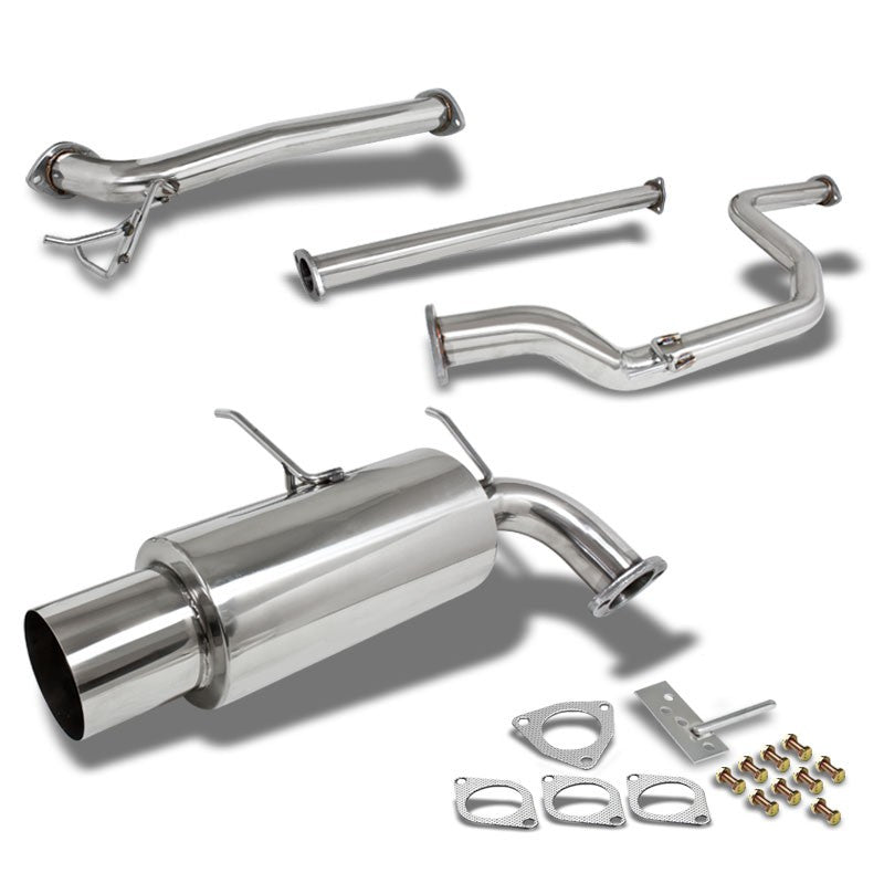 4.5&quot; Muffler Tip Exhaust Catback System For 90-93 Acura Integra 1.7L/1.8L DOHC-Performance-BuildFastCar