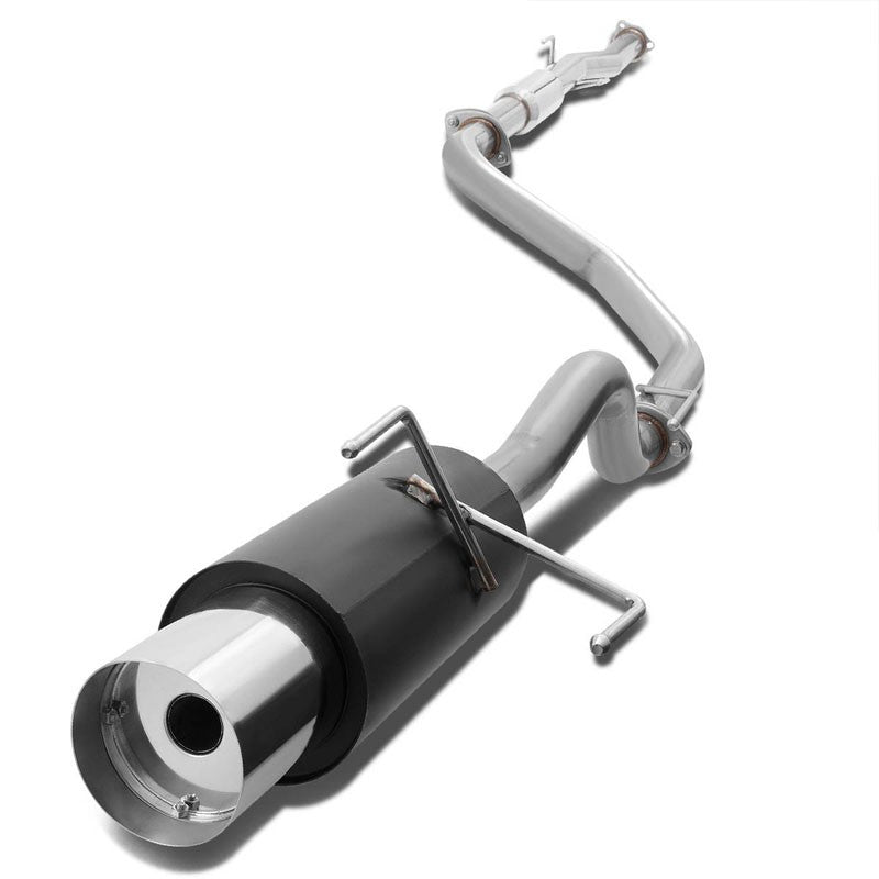 4.5" Black Muffler Steel Tip Exhaust Catback System For 94-01 Integra 1.8L DOHC-Performance-BuildFastCar