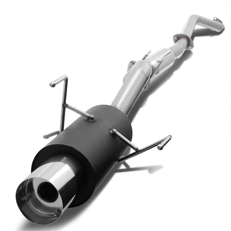 4" Black Muffler Steel Tip Exhaust Catback System For 02-06 Acura RSX Base 2.0L-Performance-BuildFastCar