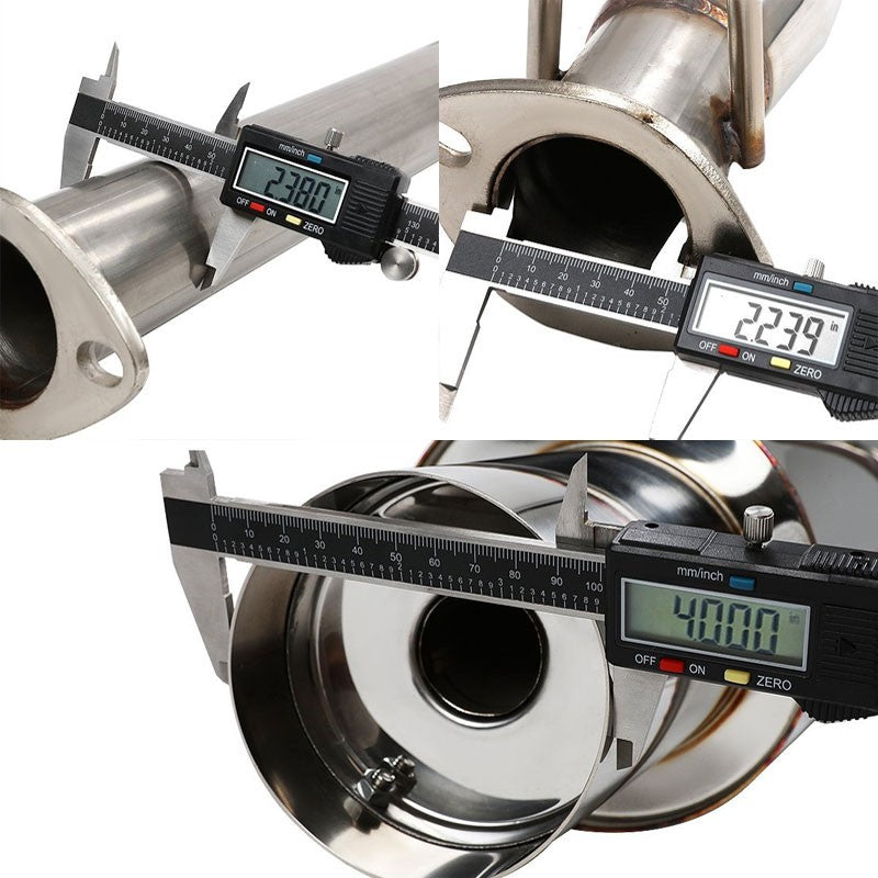 4" Round Muffler Tip Exhaust Catback System For 02-06 Acura RSX Base 2.0L DOHC-Performance-BuildFastCar