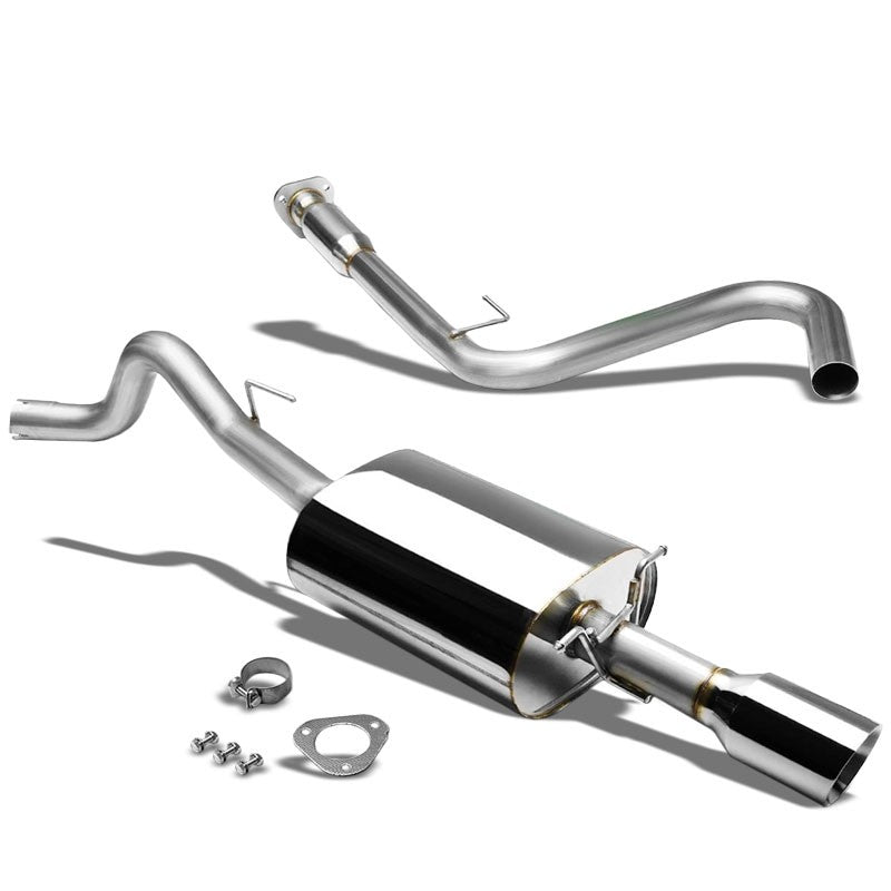 4" Roll Muffler Tip Exhaust Catback System For 08-10 Cobalt SS Coupe 2.0L DOHC-Performance-BuildFastCar