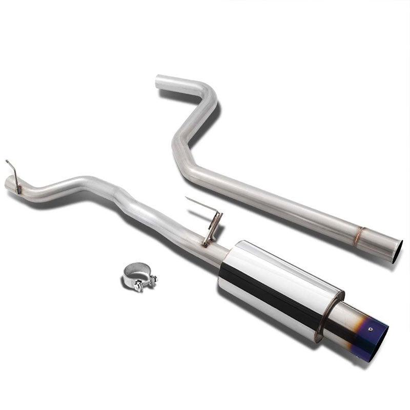 4" Round Burnt Muffler Tip Exhaust Catback System For 96-05 Cavalier 2.2L/2.4L-Performance-BuildFastCar