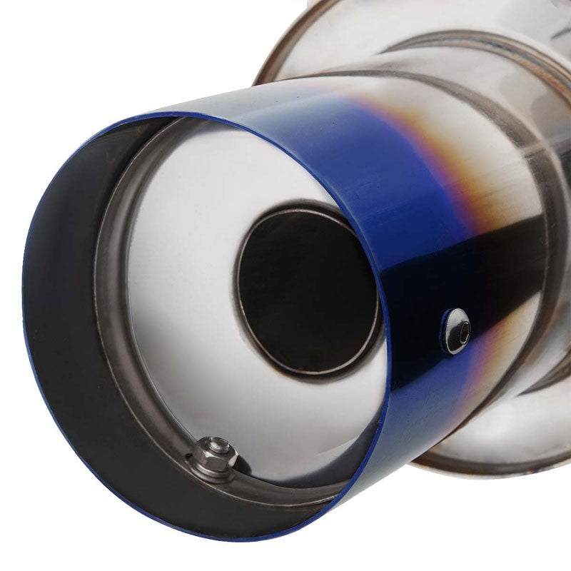 4" Round Burnt Muffler Tip Exhaust Catback System For 96-05 Cavalier 2.2L/2.4L-Performance-BuildFastCar