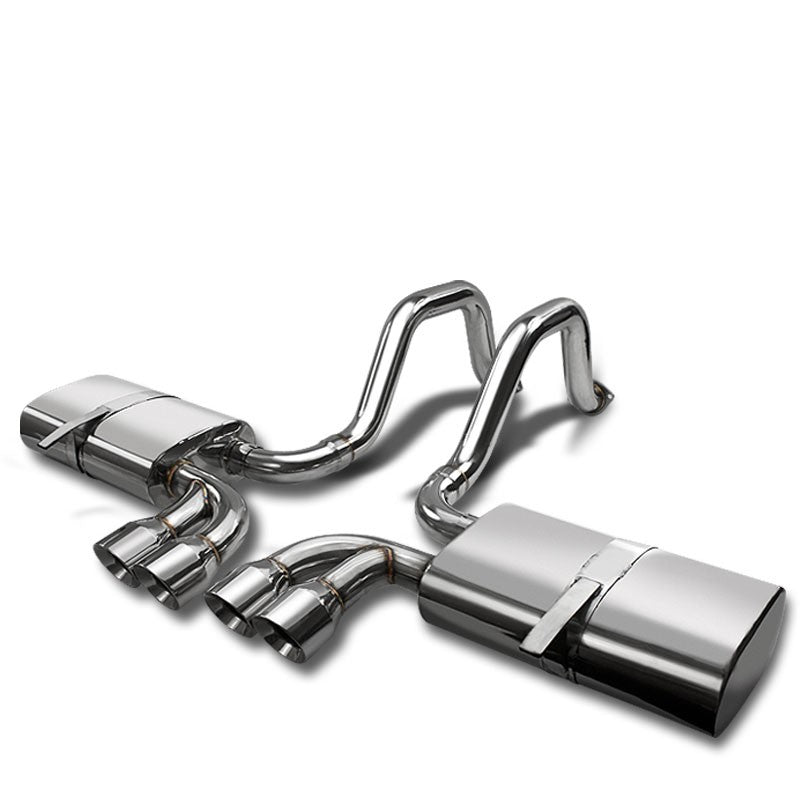 3.7" Quad Roll Muffler Tip Exhaust Axleback System For 97-04 Corvette C5 LS1/LS6-Performance-BuildFastCar
