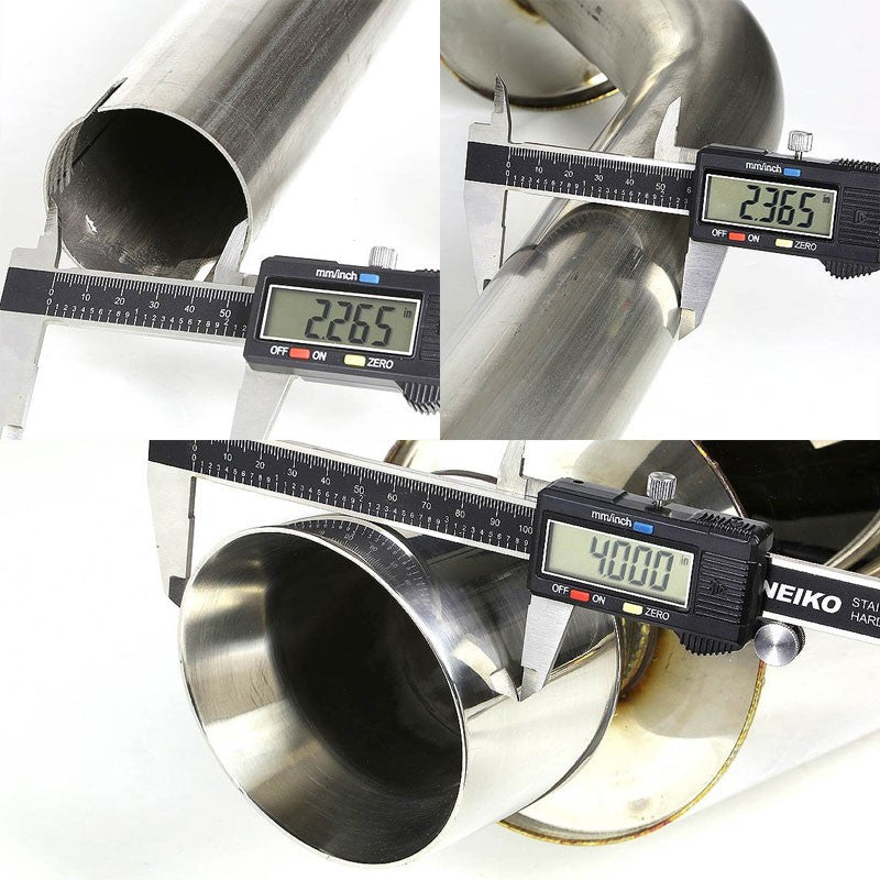 4" Roll Muffler Tip Exhaust Catback System For 01-06 Chrysler PT Crusier 2.4L-Performance-BuildFastCar