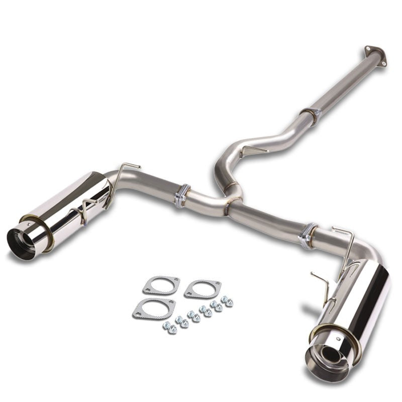 4" Dual Muffler Tip Exhaust Catback System For 13-16 Scion FR-S 2.0L H4 DOHC-Performance-BuildFastCar