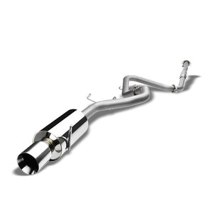 4" Roll Muffler Tip Exhaust Catback System For 99-03 Mitsubishi Galant 2.4L SOHC-Performance-BuildFastCar