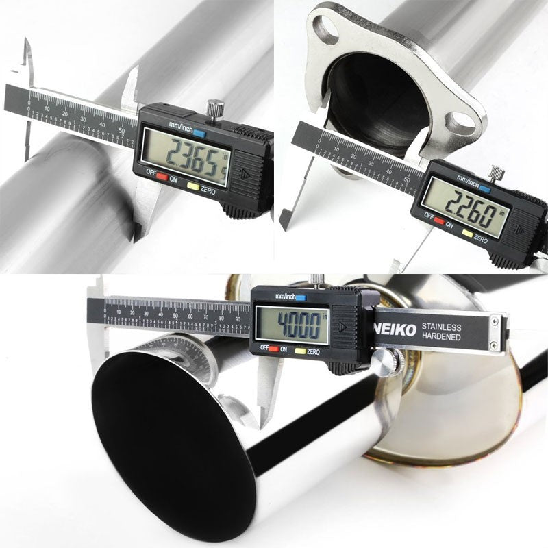 4" Muffler Tip Exhaust Catback System For 88-91 Civic ED3/ED4 Sedan 1.5L/1.6L-Performance-BuildFastCar