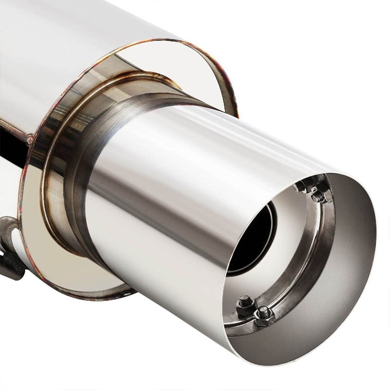 4" Dual Slant Muffler Tip Exhaust Catback System For 03-08 Tiburon GK Base/GS-Performance-BuildFastCar