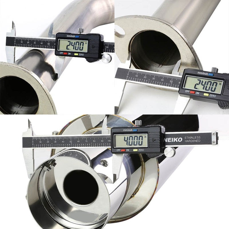4" Dual Slant Muffler Tip Exhaust Catback System For 03-08 Tiburon GK Base/GS-Performance-BuildFastCar