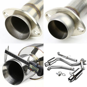 4" Dual Roll Muffler Tip Exhaust Catback System For 03-06 Tiburon Coupe 2-Door-Performance-BuildFastCar