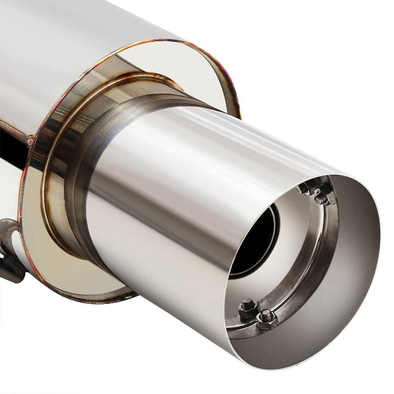 4" Dual Slant Muffler Tip Exhaust Catback System For 07-08 Tiburon GK 2.7L V6-Performance-BuildFastCar