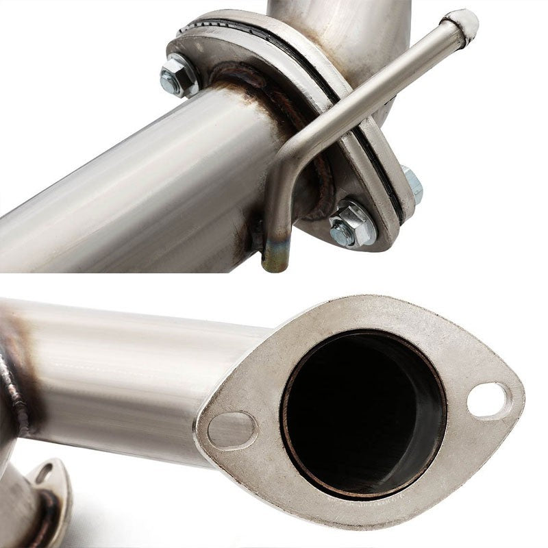 4" Dual Slant Muffler Tip Exhaust Catback System For 07-08 Tiburon GK 2.7L V6-Performance-BuildFastCar