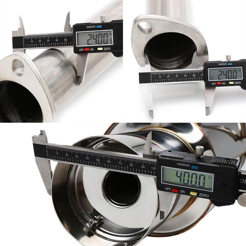 4" Dual Slant Muffler Tip Exhaust Catback System For 07-08 Tiburon GK 2.7L V6-Performance-BuildFastCar