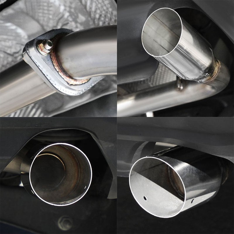 3.5" Round Muffler Tip Exhaust Catback System For 07-13 Jeep Patriot MK74 2.4L-Performance-BuildFastCar