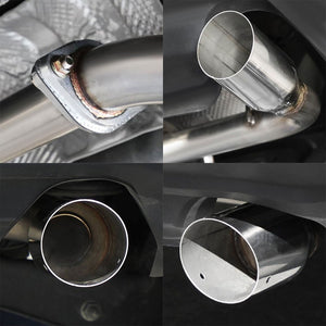 3.5" Round Muffler Tip Exhaust Catback System For 07-13 Jeep Patriot MK74 2.4L-Performance-BuildFastCar