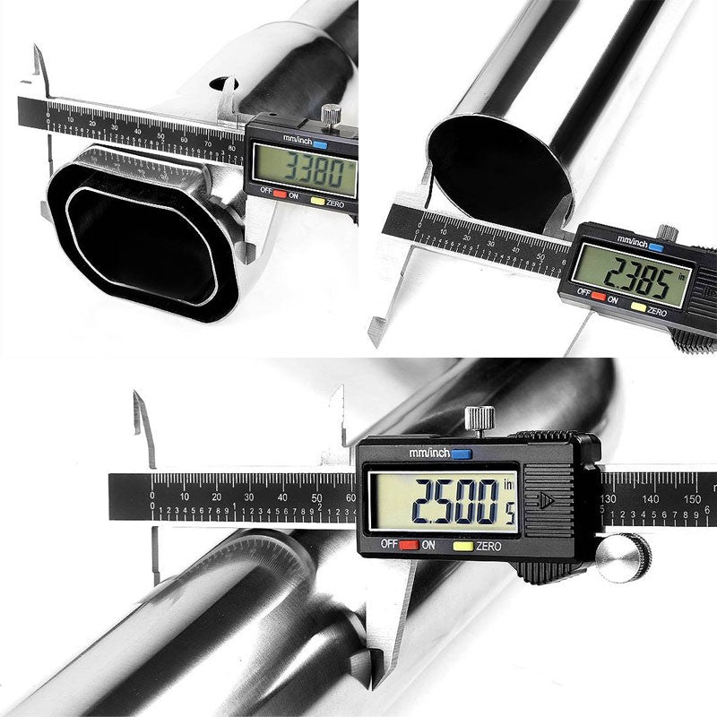 Dual Square Double Wall Muffler Tip Exhaust Catback System For 07-16 Wrangler JK-Performance-BuildFastCar