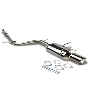 4" Slant Roll Muffler Tip Exhaust Catback System For 06-09 Eclipse 4G GS 2.4L-Performance-BuildFastCar