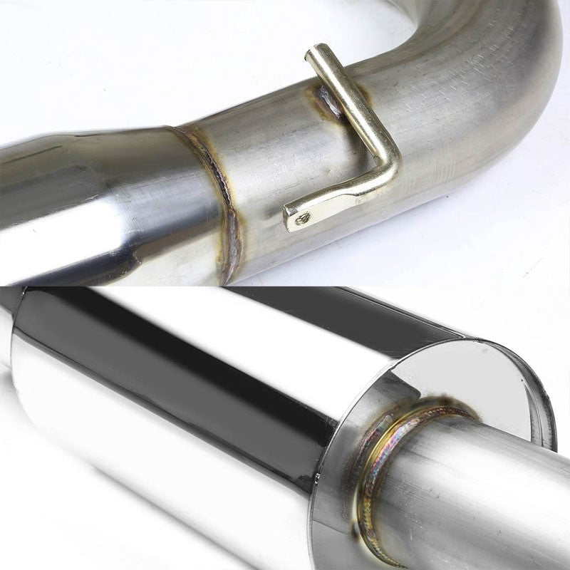 4" Roll Muffler Tip Exhaust Catback System For 95-99 Mitsubishi Eclipse GST 2.0L-Performance-BuildFastCar