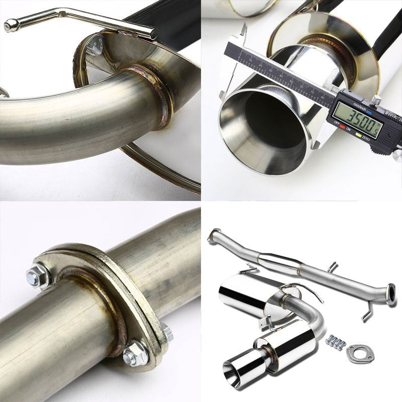 3.5" Roll Muffler Tip Exhaust Catback System For 90-97 Mazda Miata MX-5 NA 1.8L-Performance-BuildFastCar