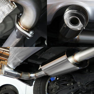 4" Slant Muffler Tip Exhaust Catback System For 11-16 Scion tC Base 2.5L DOHC-Performance-BuildFastCar