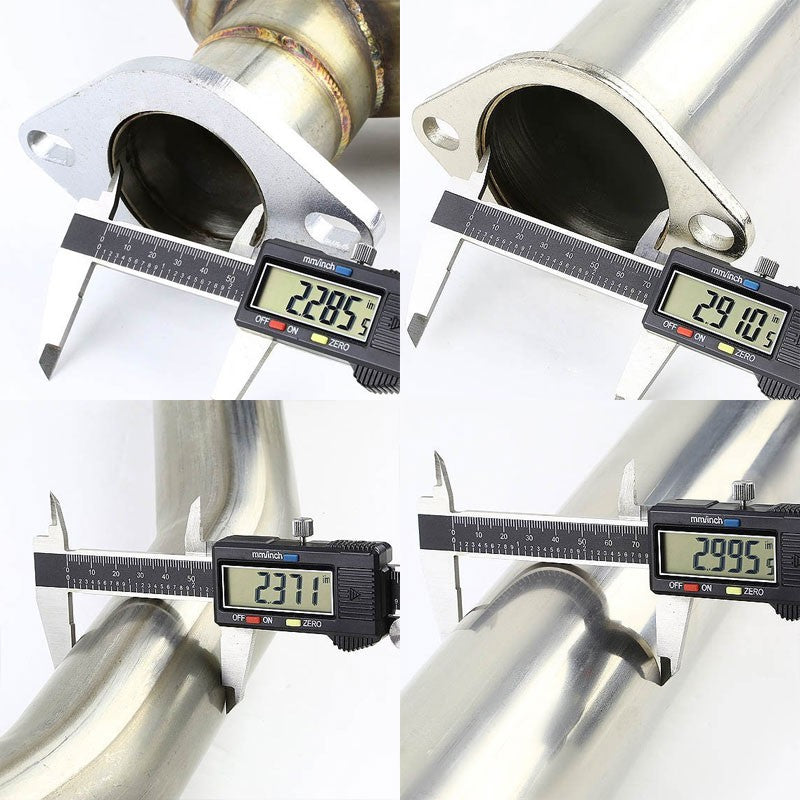 4" Dual Round Roll Muffler Tip Exhaust Catback System For 07-12 Altima L32A DOHC-Performance-BuildFastCar