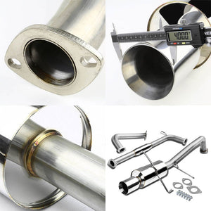 4" Roll Muffler Tip Exhaust Catback System For 00-03 Nissan Maxima A33 3.0L/3.5L-Performance-BuildFastCar