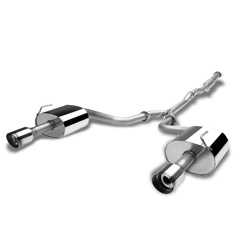 4" Dual Slant Burnt Muffler Tip Exhaust Catback System For 09-14 Maxima A35 3.5L-Performance-BuildFastCar