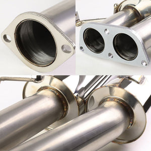 3.5" Dual Muffler Tip Exhaust Catback System For 89-94 Nissan 240SX S13 Silvia-Performance-BuildFastCar