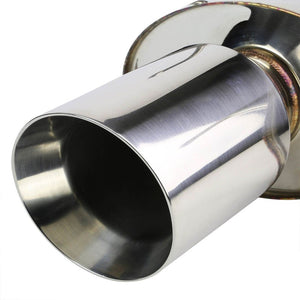4" Roll Muffler Tip Exhaust OE Catback System For 02-05 Civic EP3 Si/SiR 2.0L-Performance-BuildFastCar
