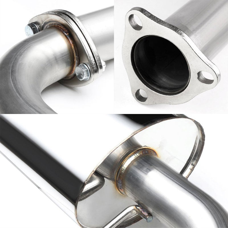 4" Muffler Tip Exhaust OE Catback System For 88-91 Civic ED3/ED4 Sedan 1.5L/1.6L-Performance-BuildFastCar