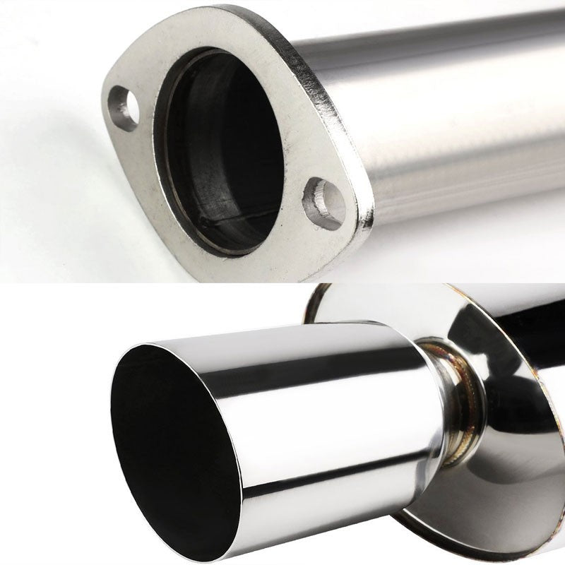4" Muffler Tip Exhaust OE Catback System For 88-91 Civic ED3/ED4 Sedan 1.5L/1.6L-Performance-BuildFastCar