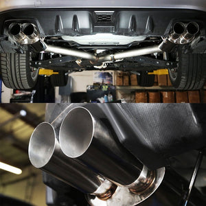 3" Quad Slant Muffler Tip Exhaust Catback System For 15-17 Subaru WRX 2.0L H4-Performance-BuildFastCar
